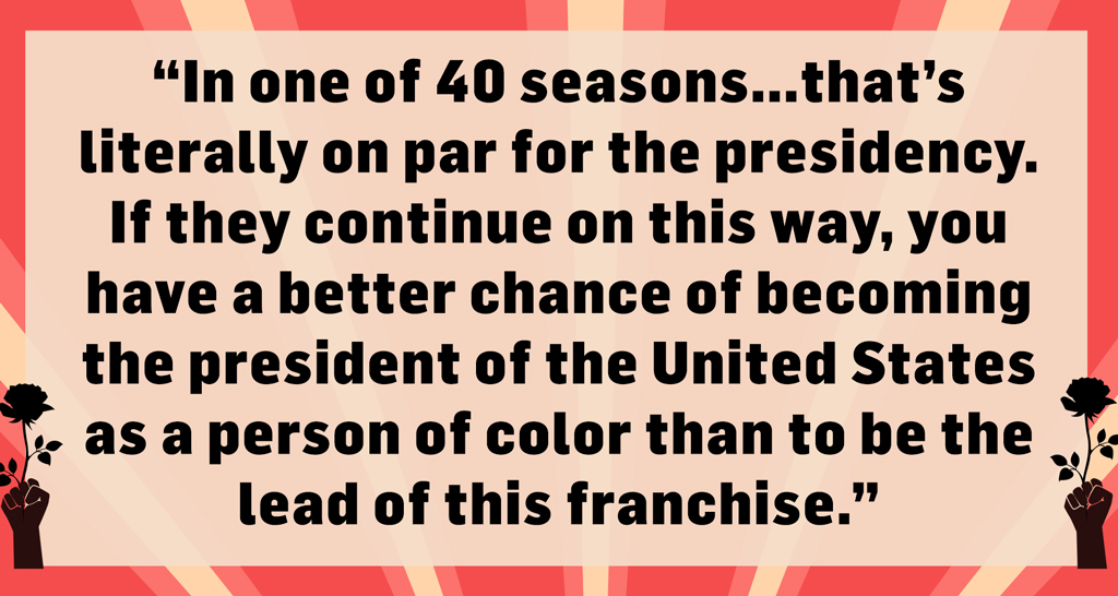 Rachel Lindsay, The Bachelor Franchise, Racial Diversity, Pull Quote